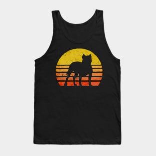 Retro Pitbull in Sunset Tank Top